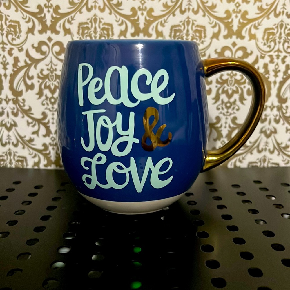 Threshold Peace Joy & Love coffee mug/cup
